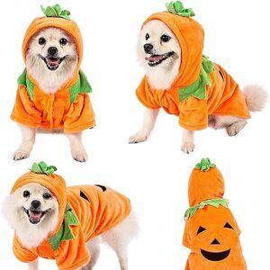 Unique Petz NWT Pumpkin Dog Hoodie Sz S